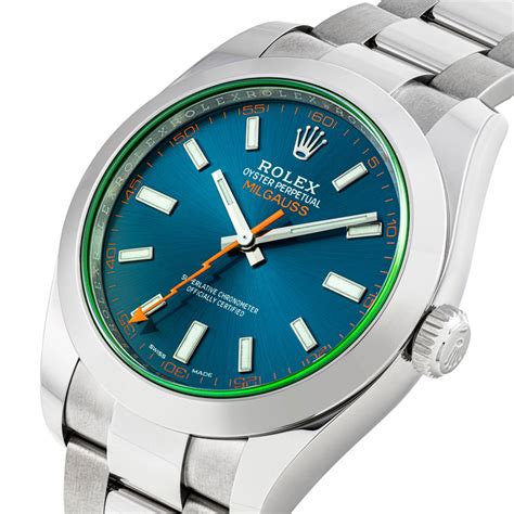 rolex milgauss blue dial for sale